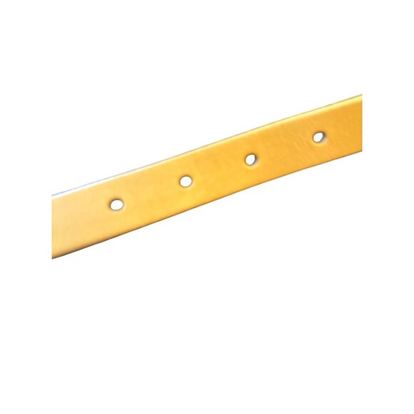 Vintage Style Leather Adjustable Carmel Belt Metal Buckle & Hinged Detail Small - Picture 3 of 6